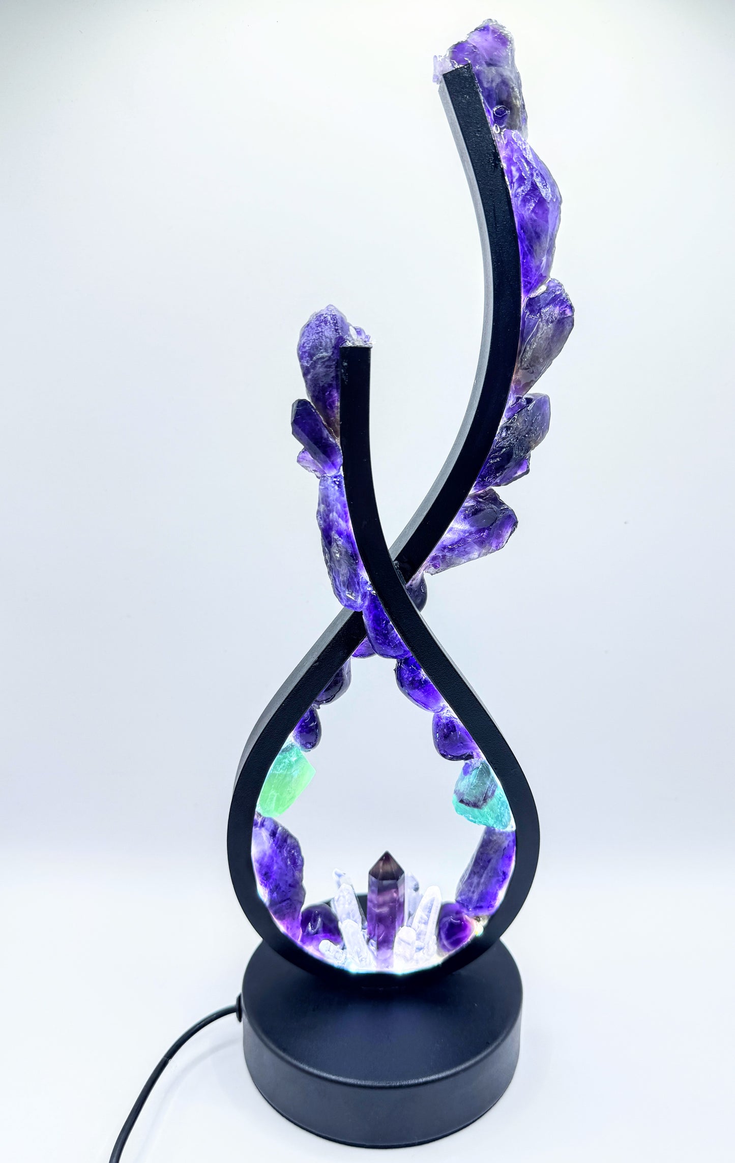 Flame Crystal Lamp “fluorite Dreams”