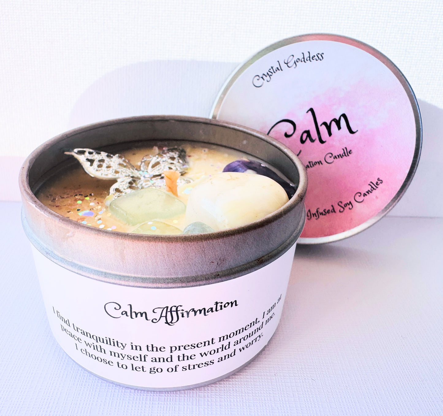 Crystal Affirmation Candles