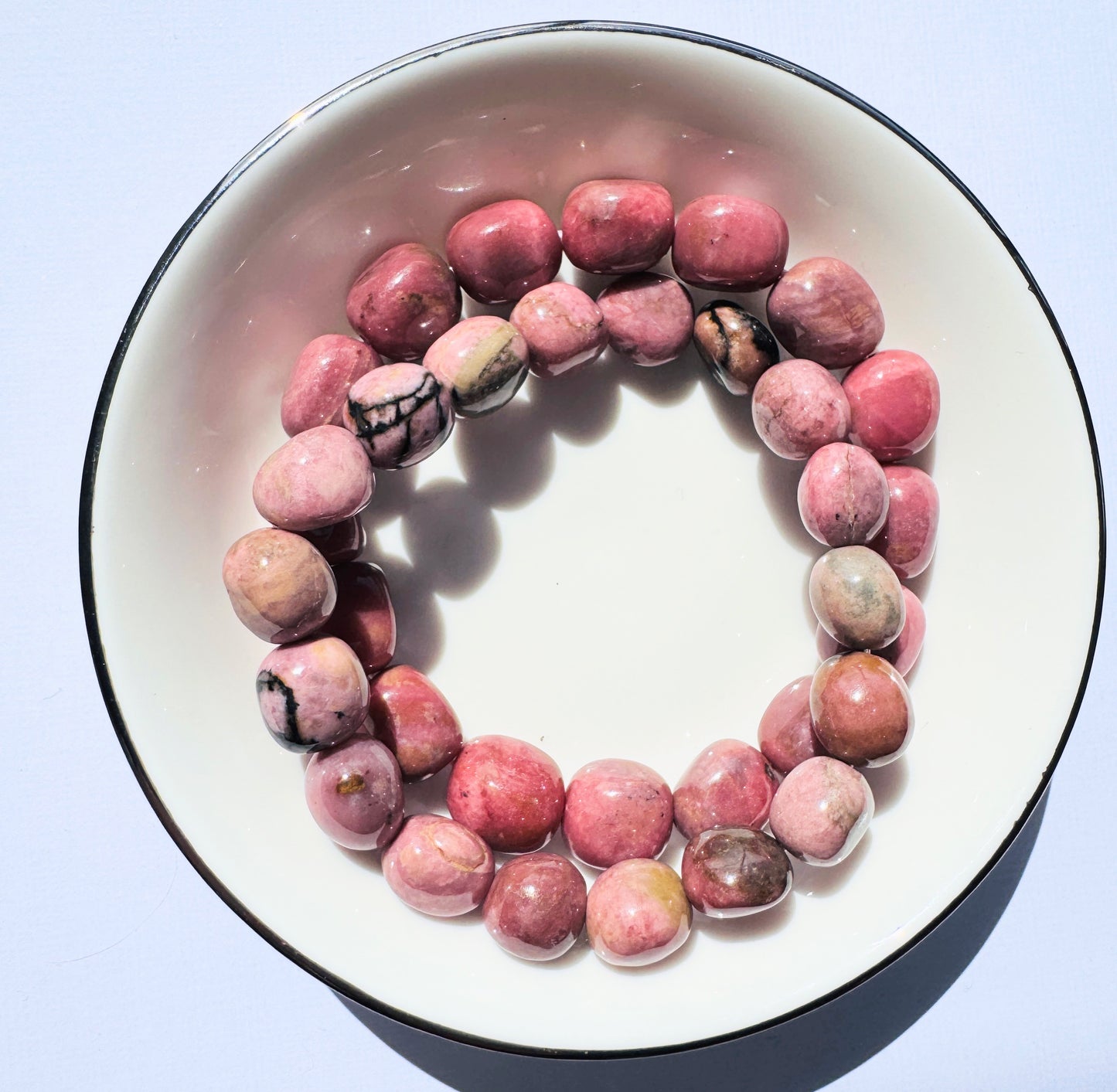 Tumbled Crystal Bead Bracelets.