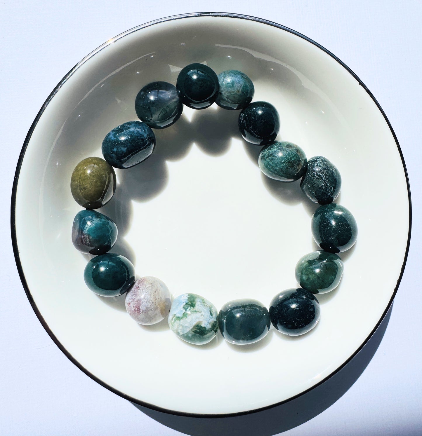 Tumbled Crystal Bead Bracelets.