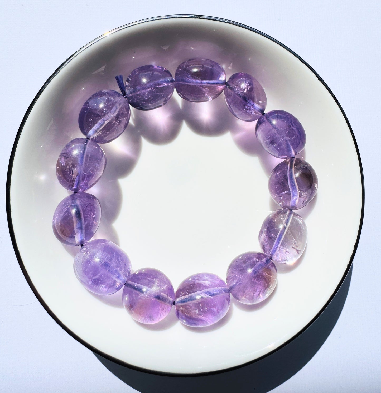 Tumbled Crystal Bead Bracelets.