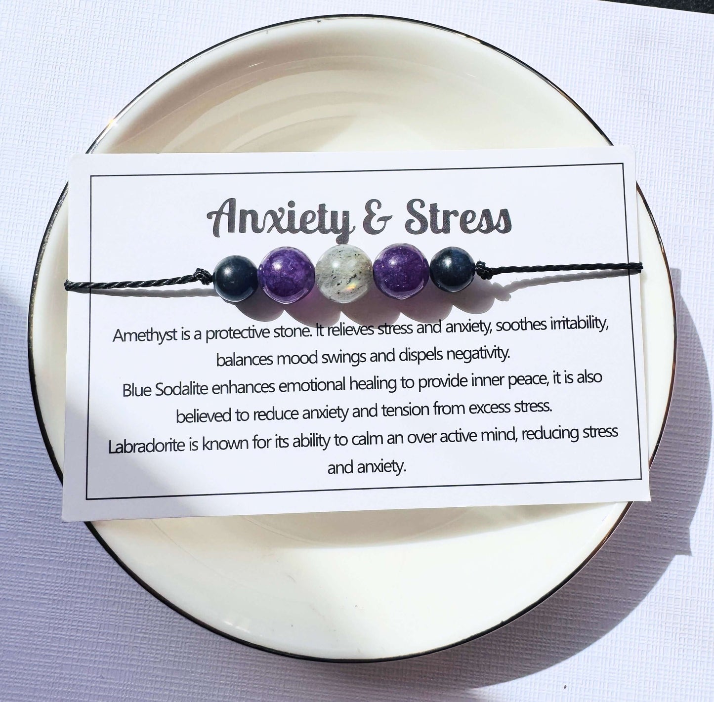 Crystal Bead String Bracelet