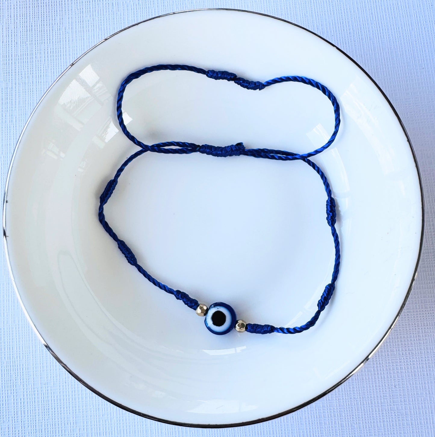 Evil Eye Seven Knot Bracelet.