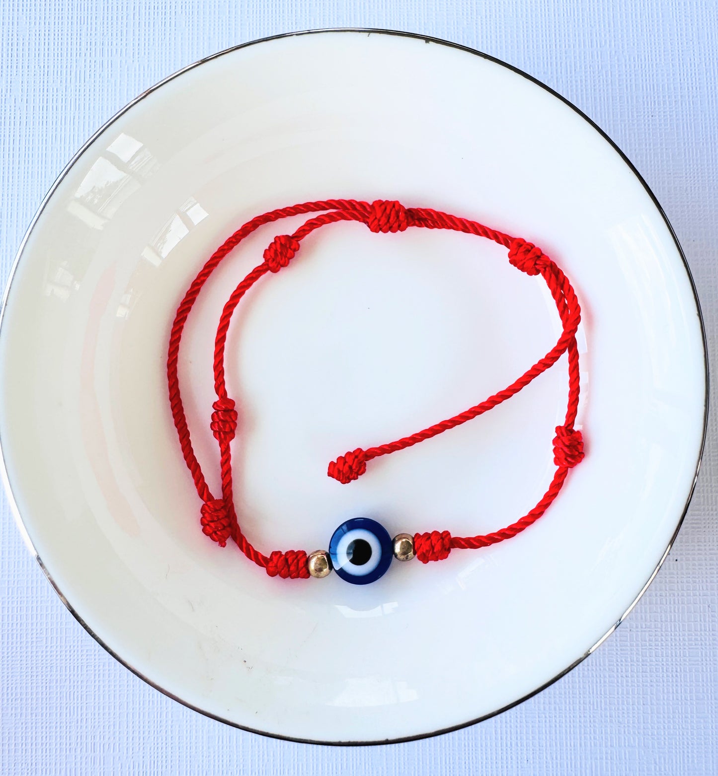 Evil Eye Seven Knot Bracelet.