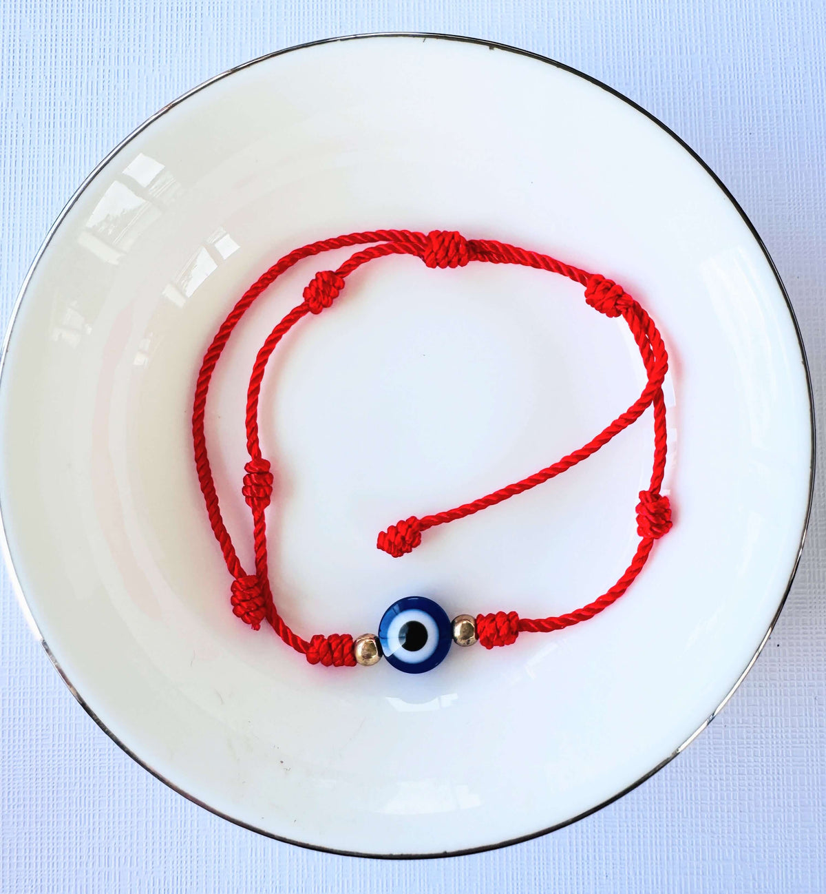 Evil Eye Seven Knot Bracelet.