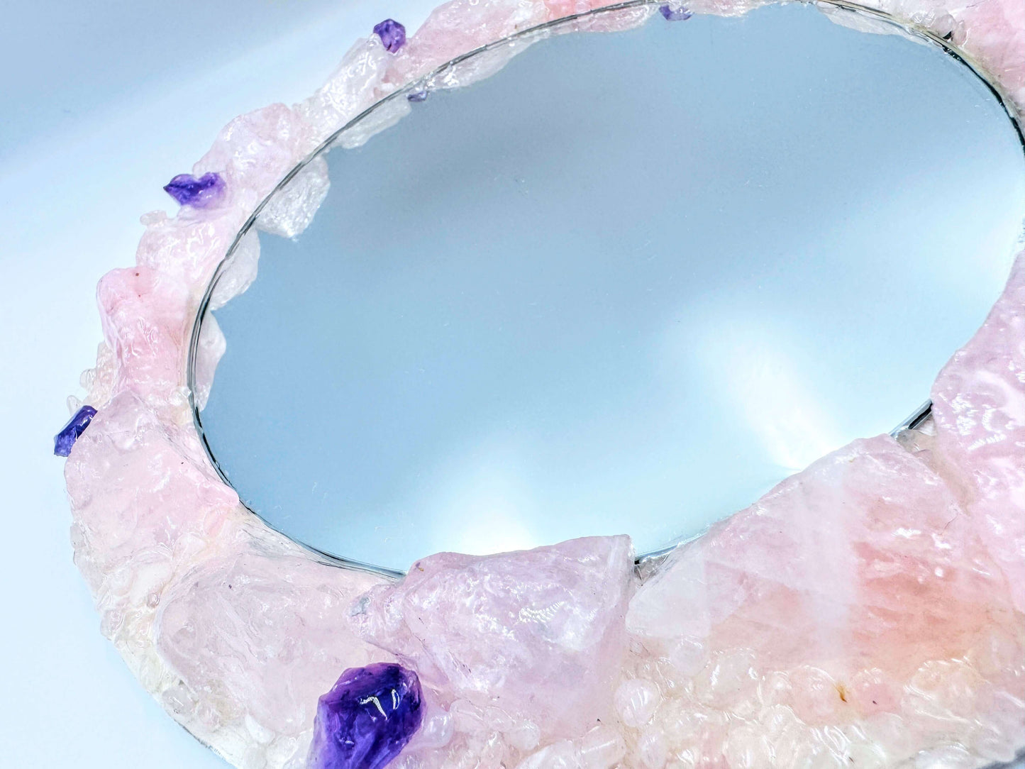 Rose Angel Crystal Mirror 25cm