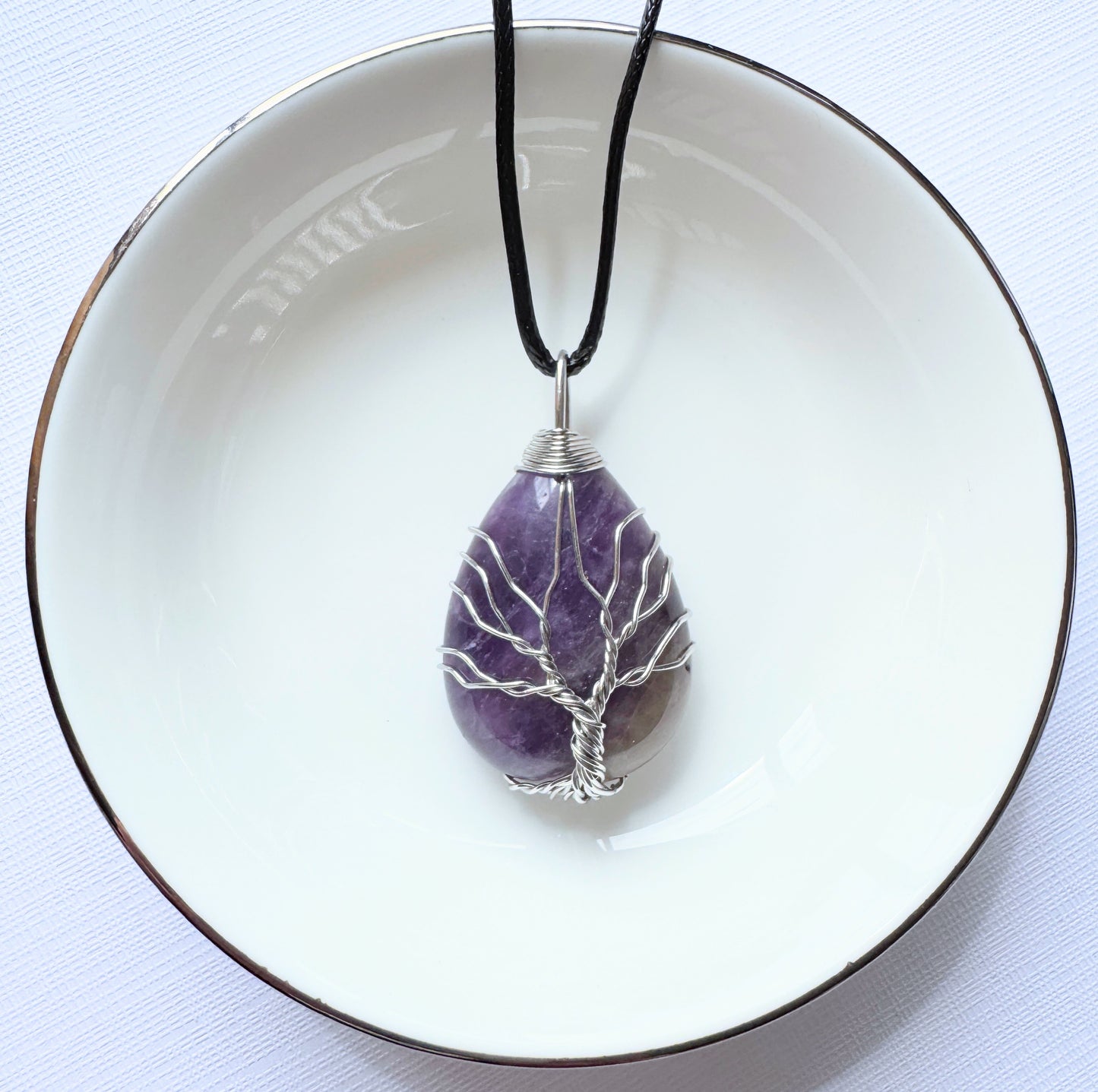 Tree of life crystal pendants