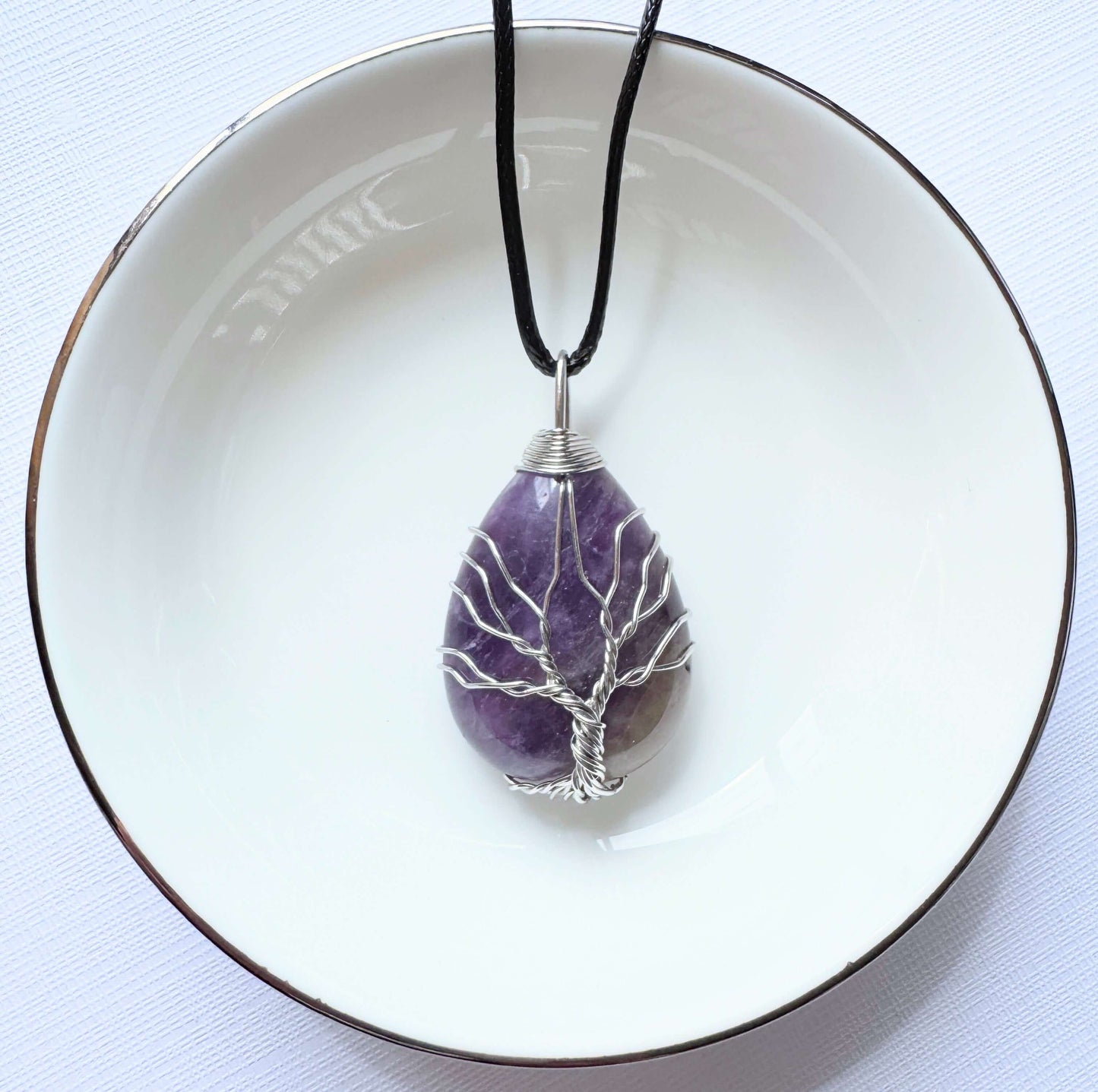 Tree of life crystal pendants