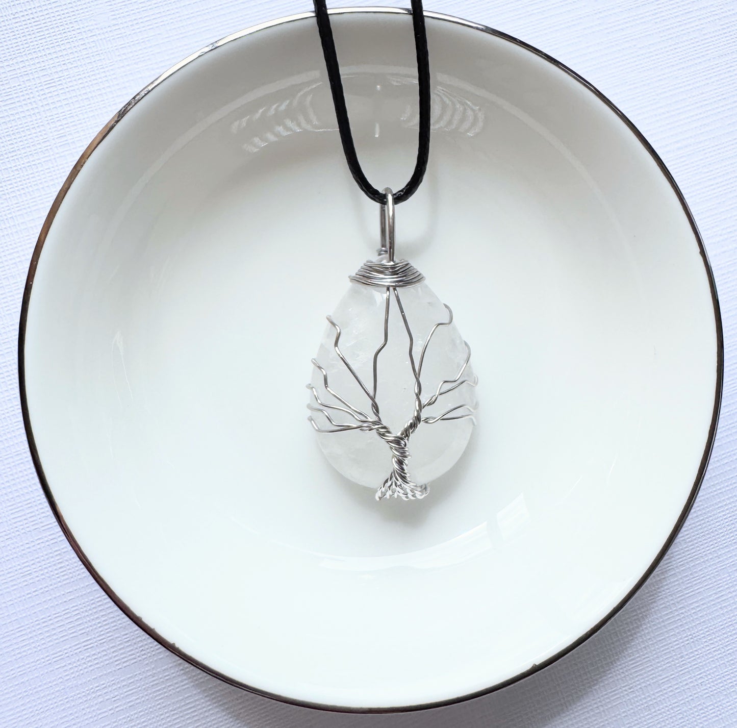 Tree of life crystal pendants