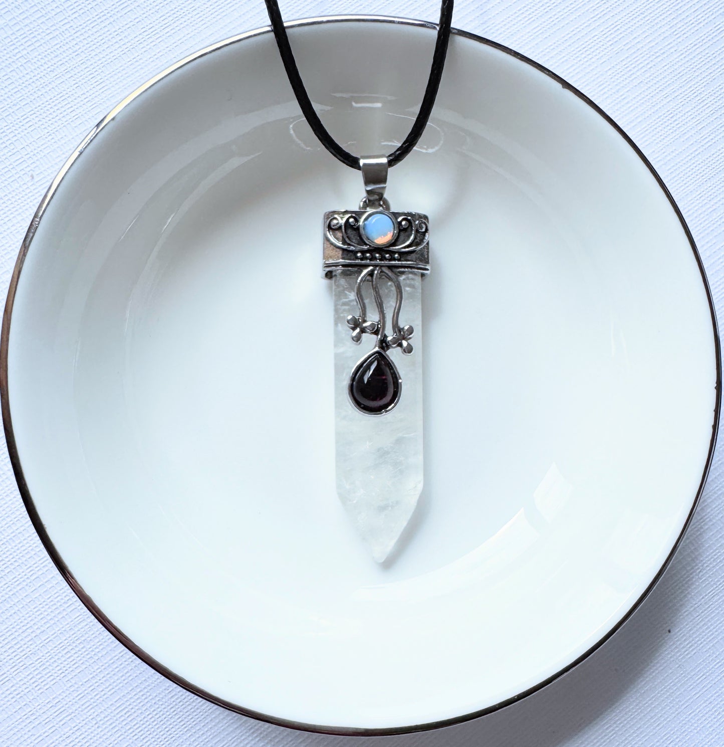 Crystal Pendant flat point.