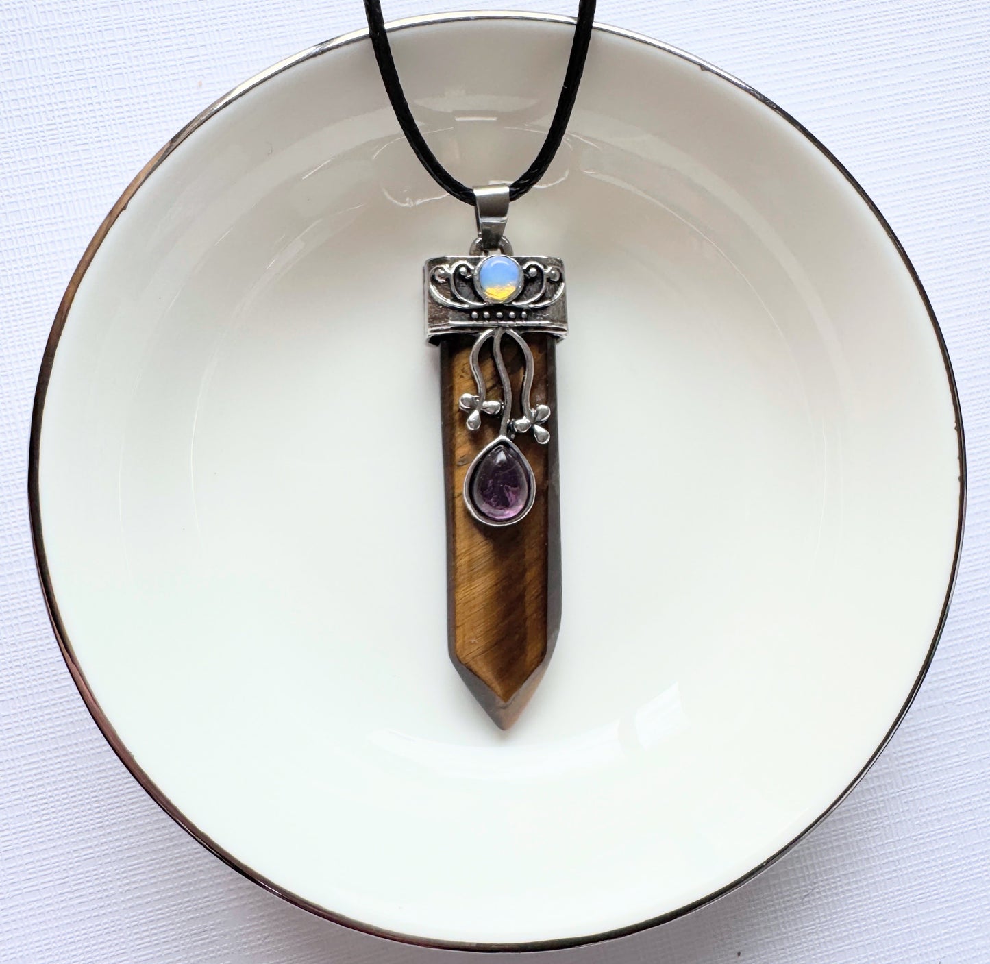 Crystal Pendant flat point.