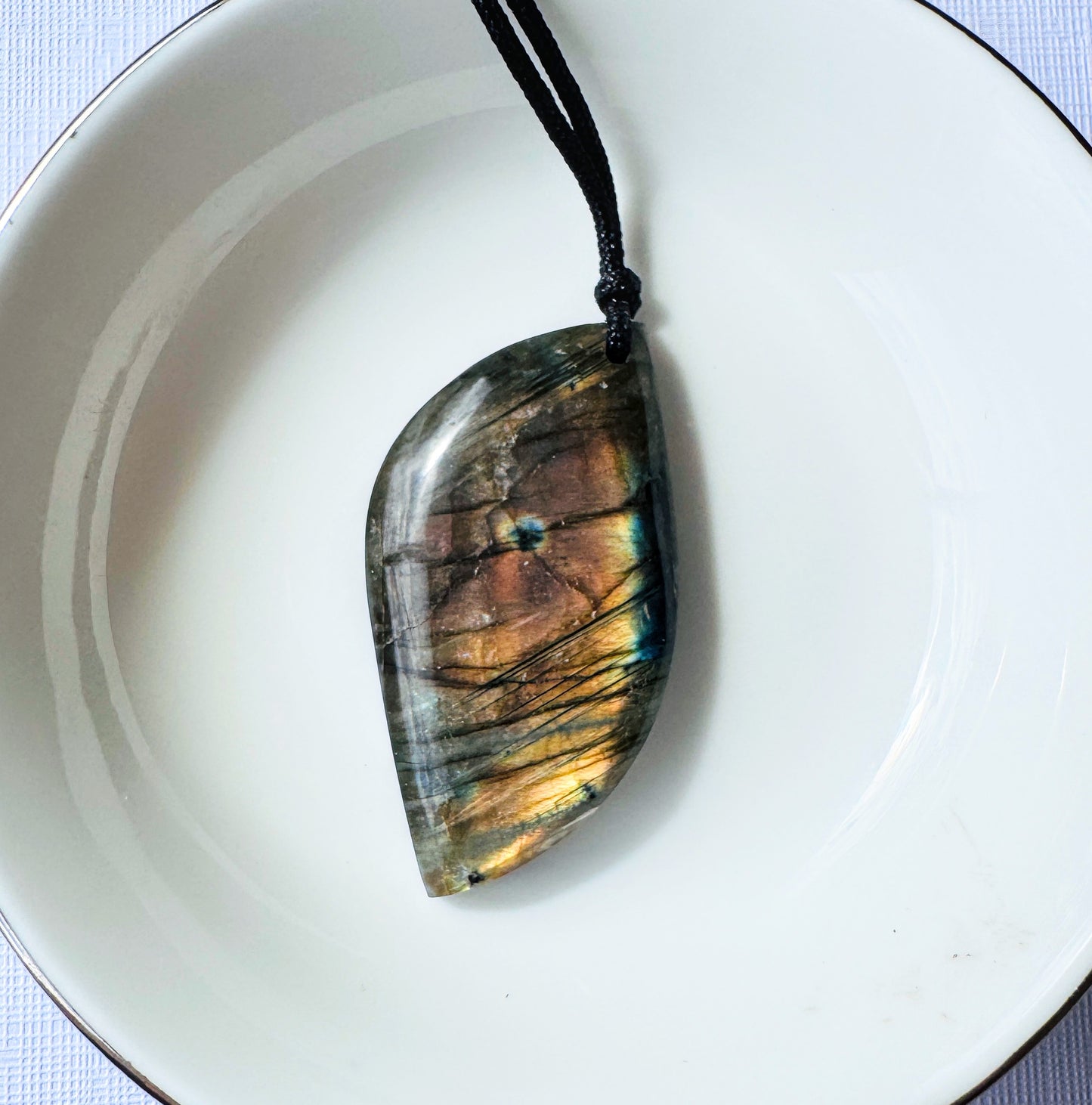 Labradorite Cut Polished Pendants