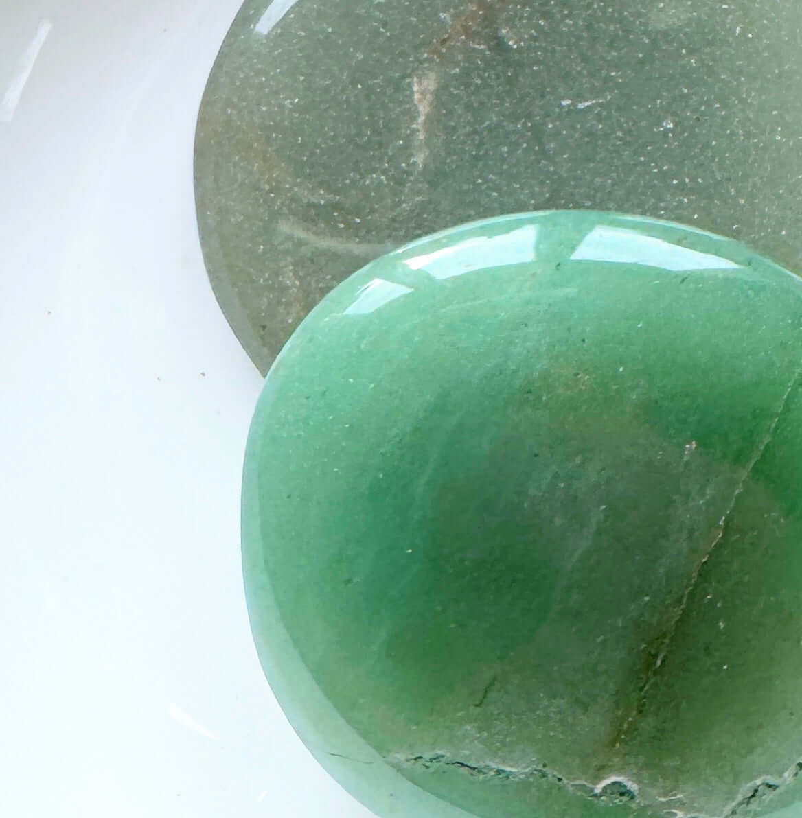 Green aventurine palm stone.