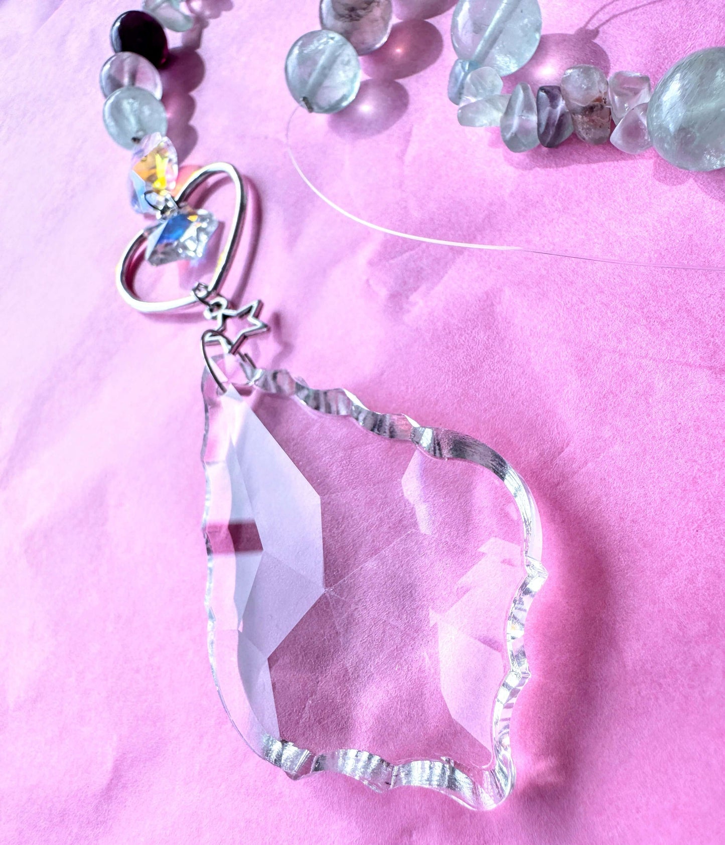 Fluorite Heart Sun Catcher - Fluorite