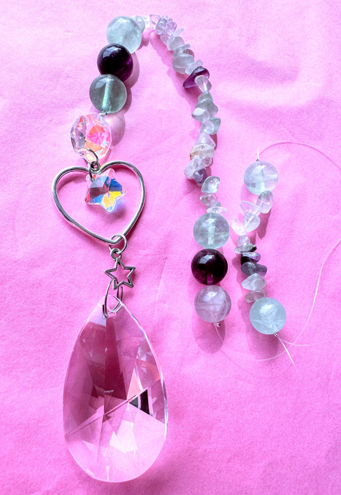 Fluorite Heart Suncatcher