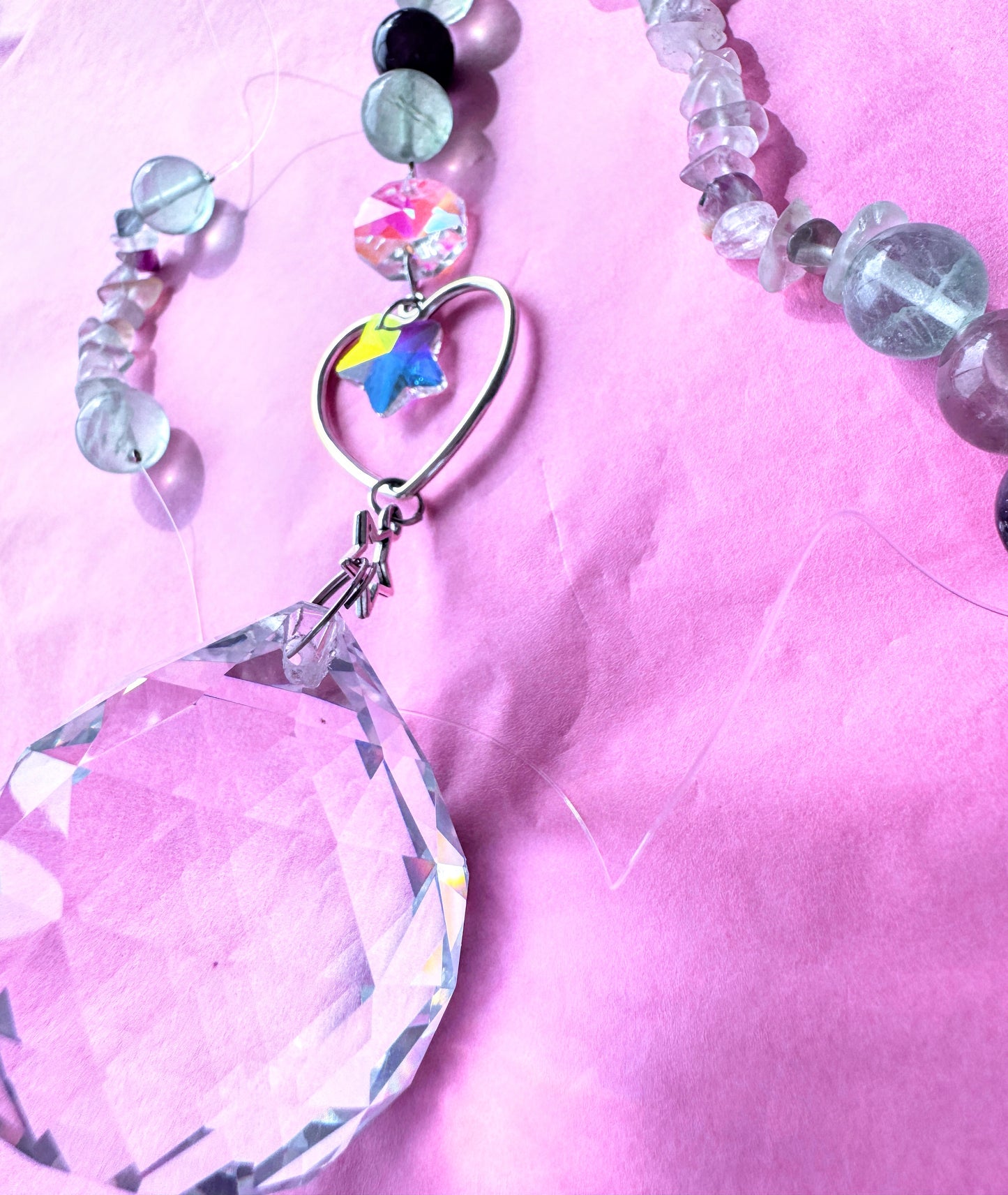 Fluorite Heart Suncatcher