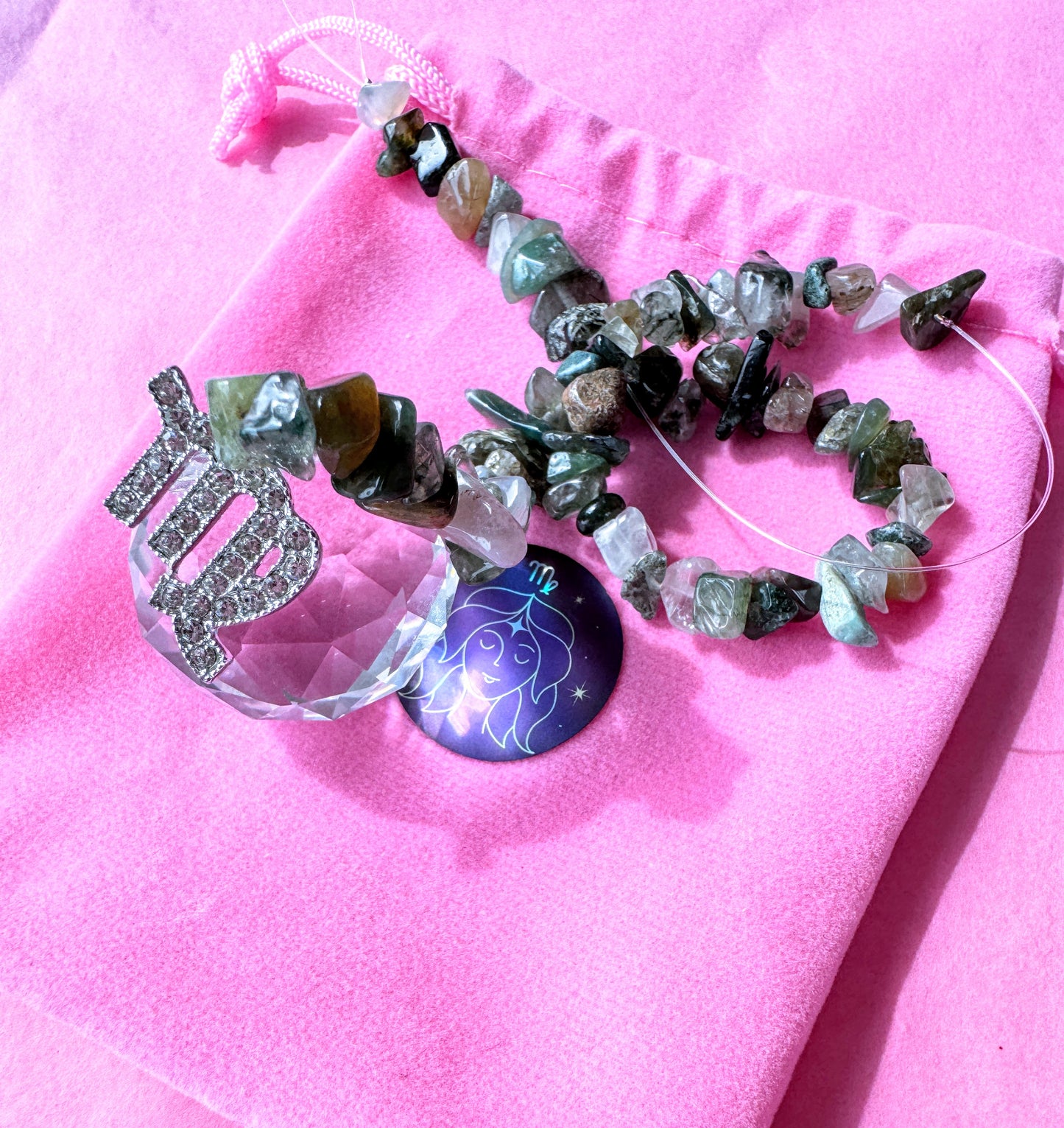 Zodiac Suncatcher With Zodiac Charm.