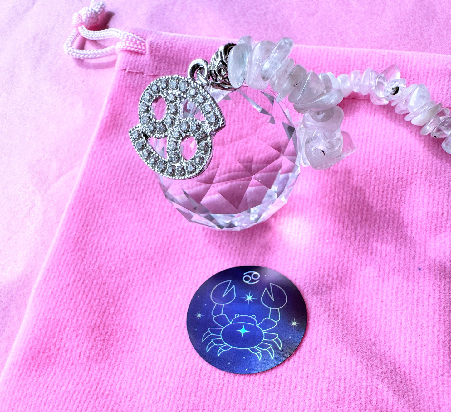 Zodiac Suncatcher With Zodiac Charm.