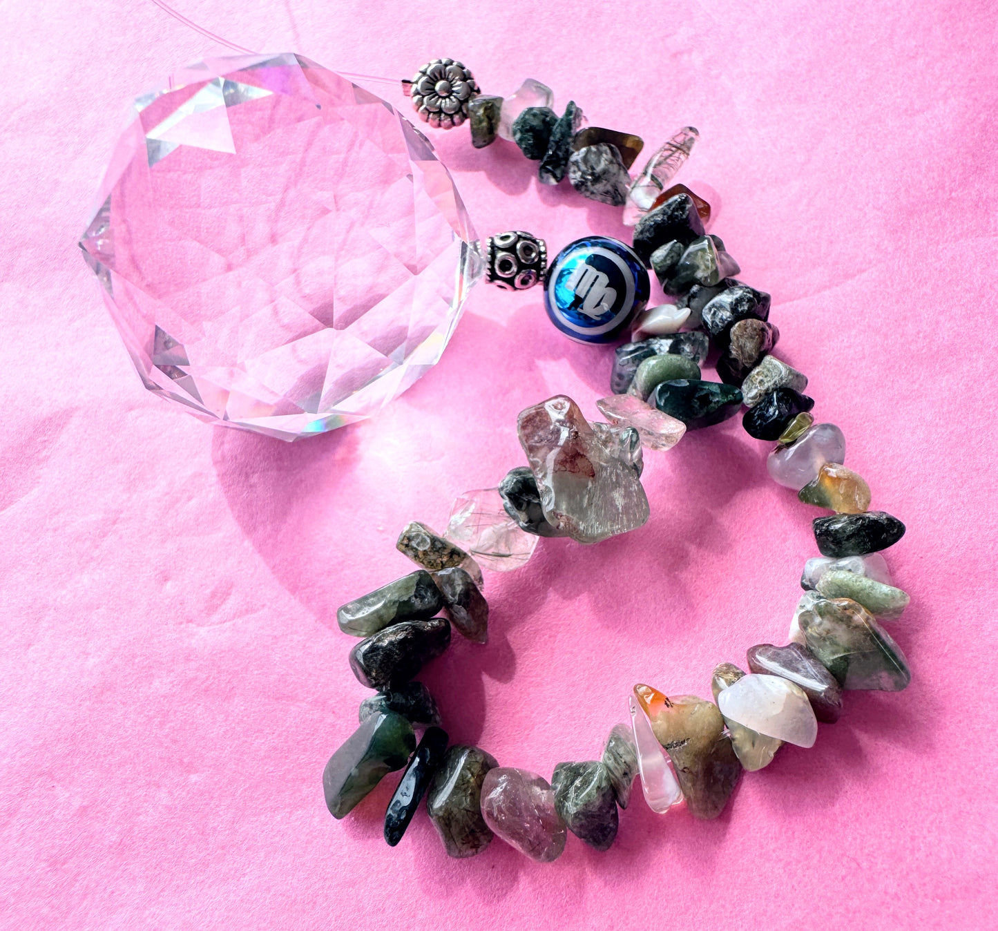 Zodiac Suncatcher With Zodiac Bead.