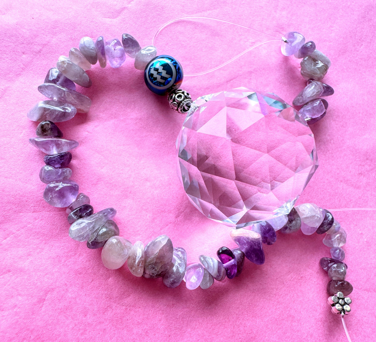 Zodiac Suncatcher With Zodiac Bead.
