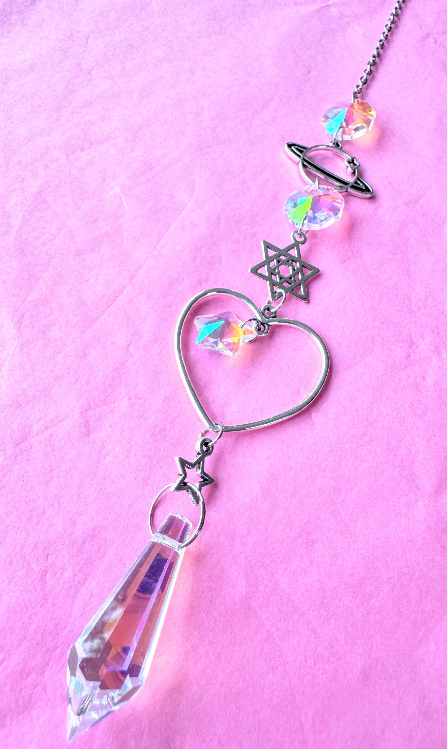 Iridescent Heart Suncatcher