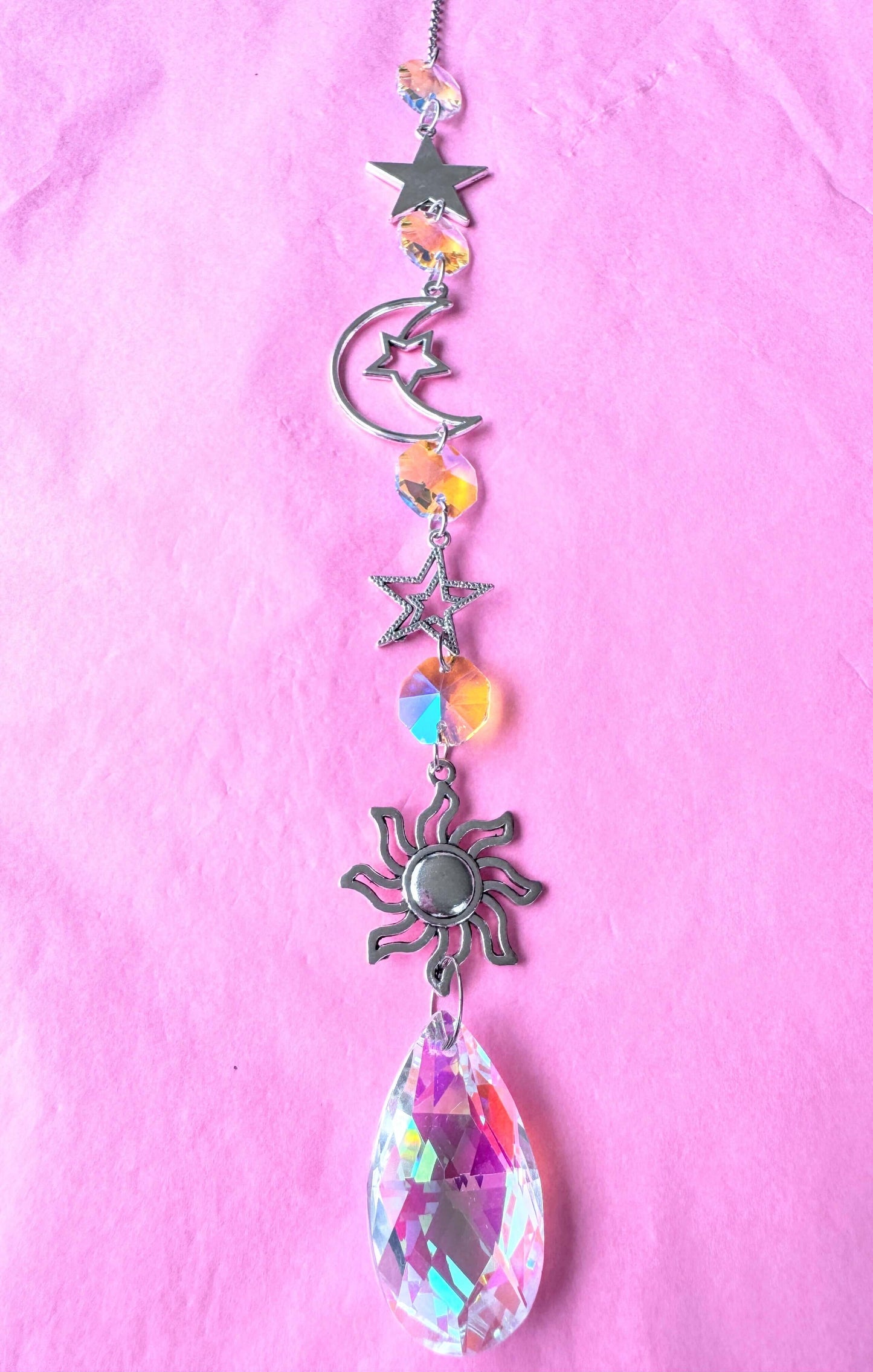 Iridescent Sun Moon & Stars Suncatcher #2