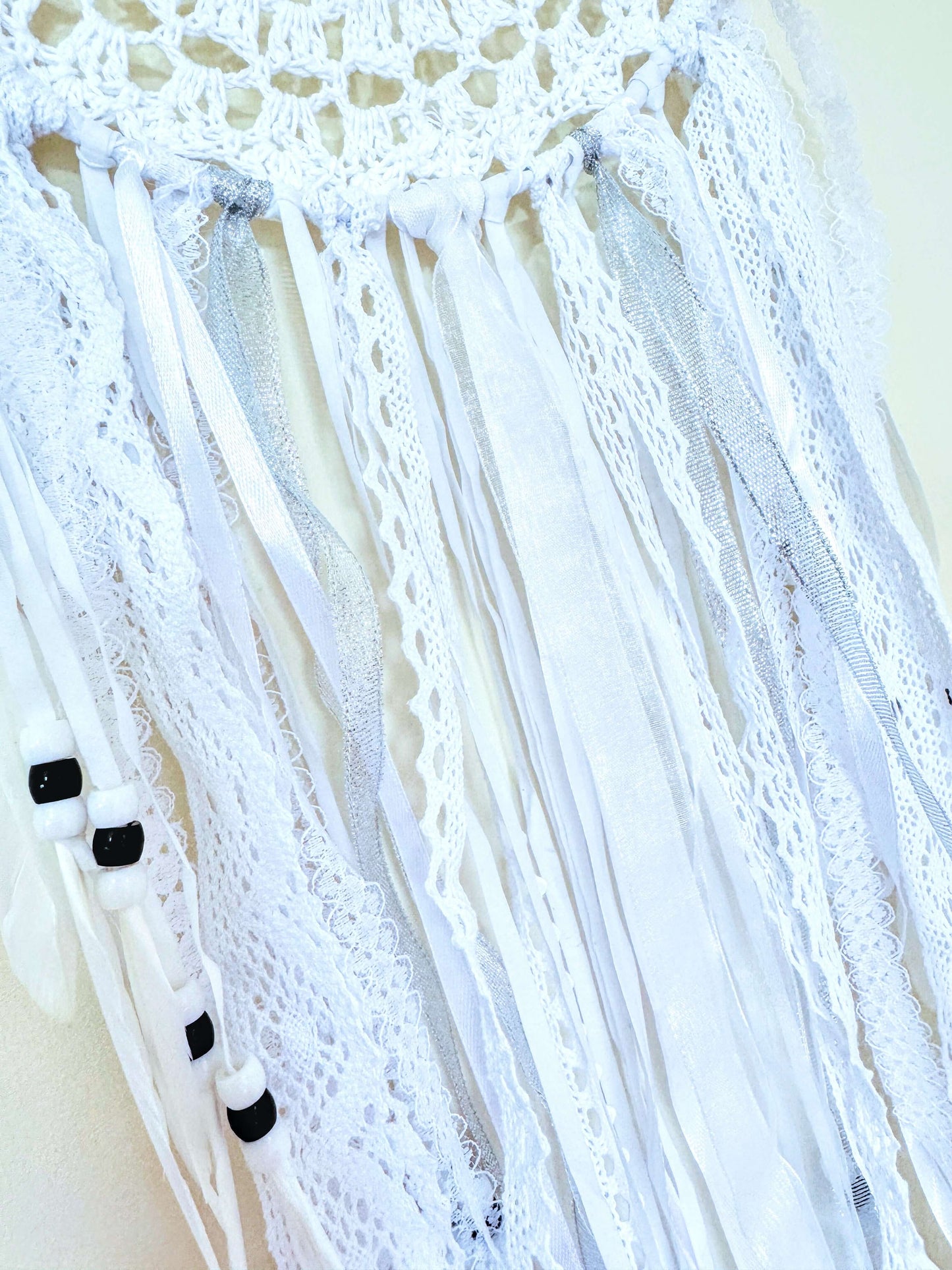 White Crochet Dreamcatcher.