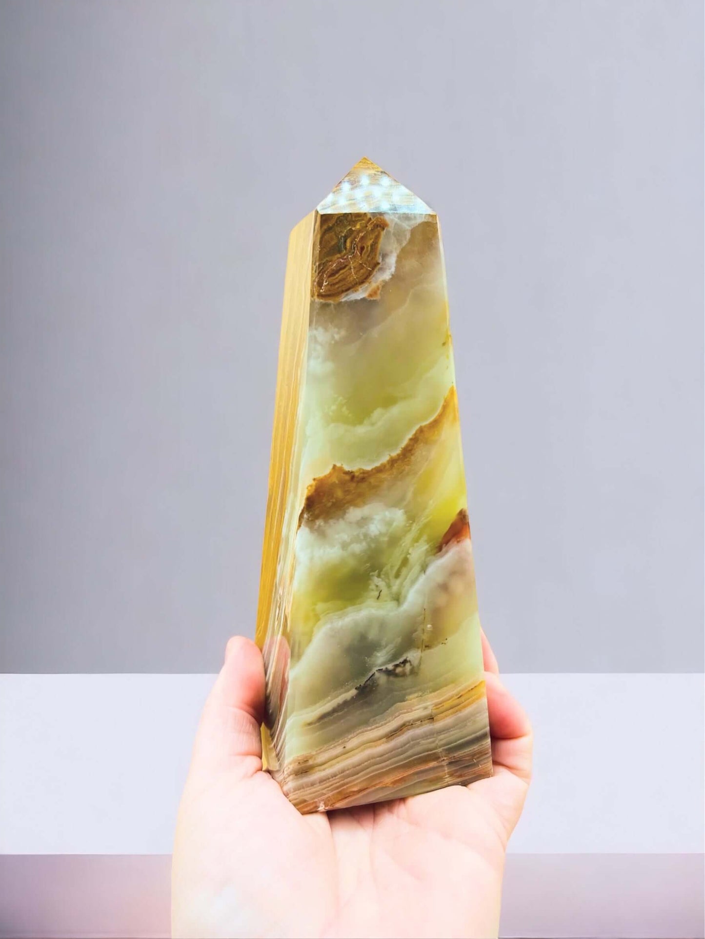 Large Banded Calcite Oblique Towers.