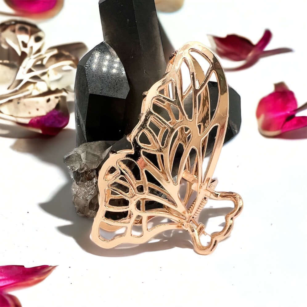 Butterfly hair clip in gold