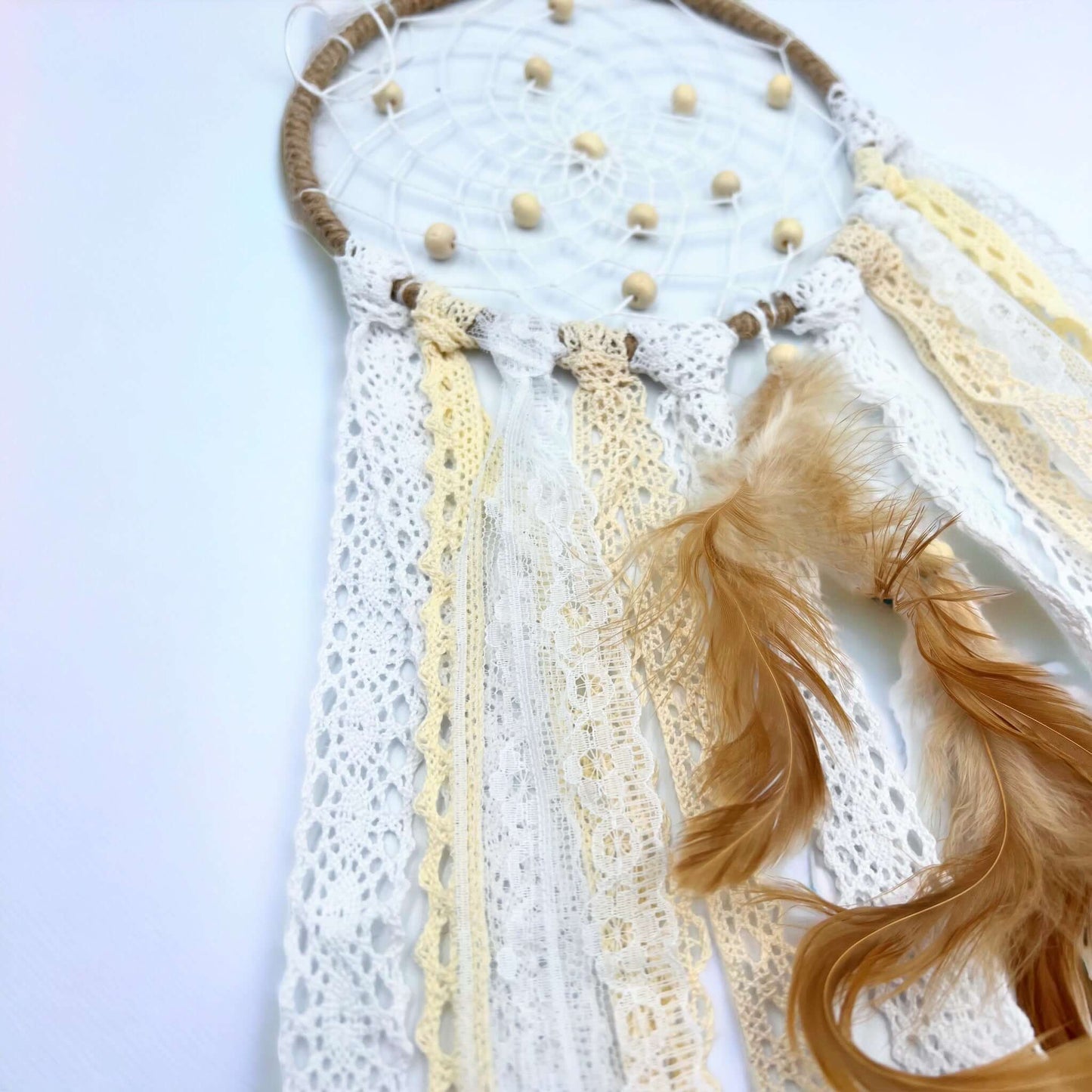 White & Tan Dreamcatcher