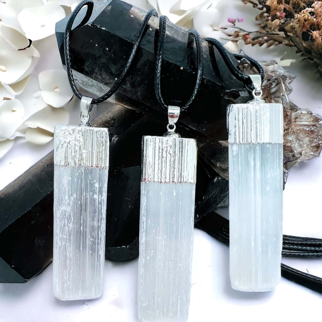 Satin Spa / Selenite Pendant