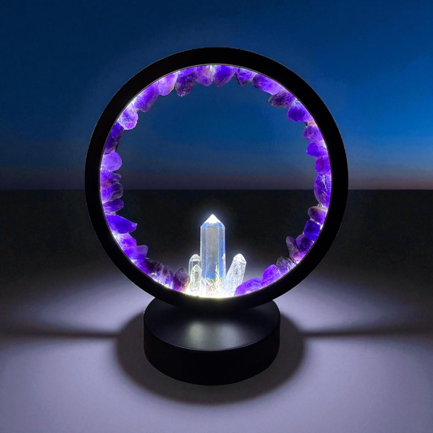 Crystal Portal Lamp “Violet Whisper”