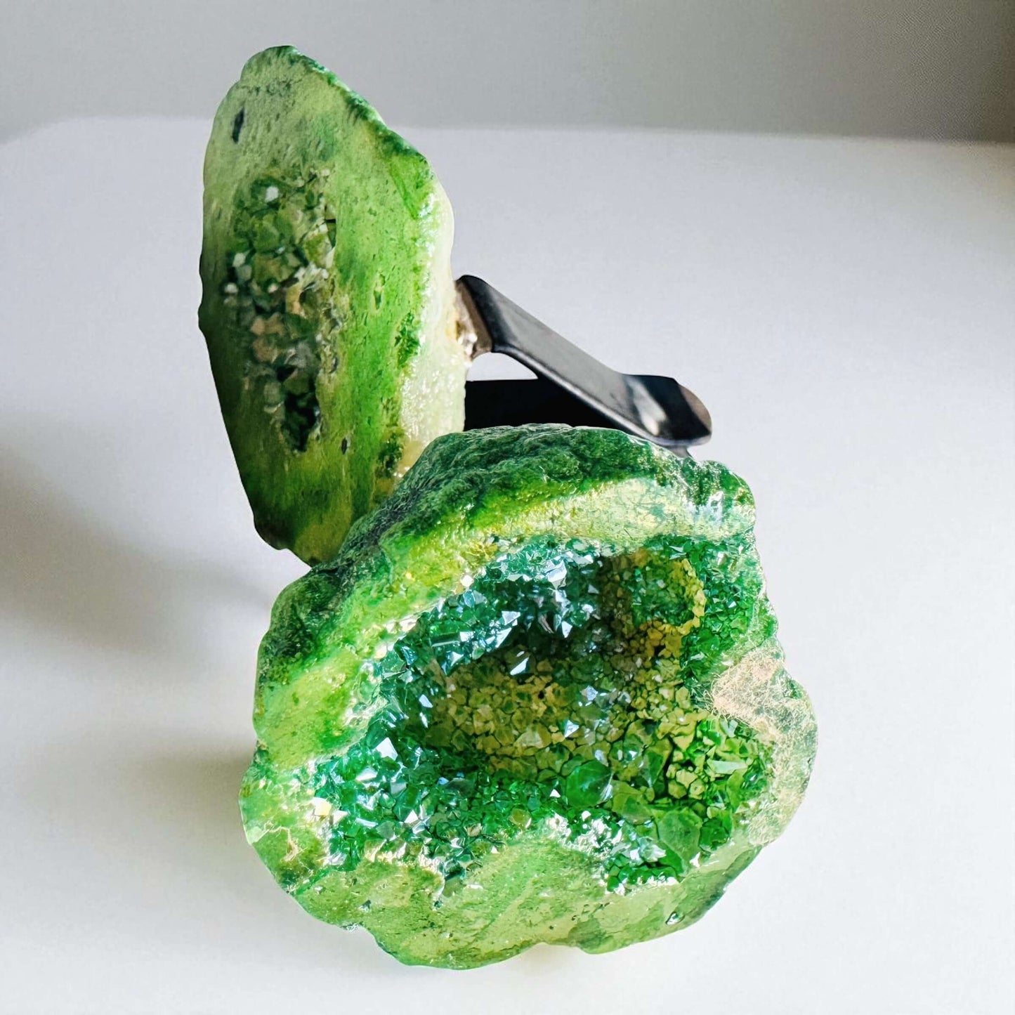 Aura Geode Car Vent Crystals.