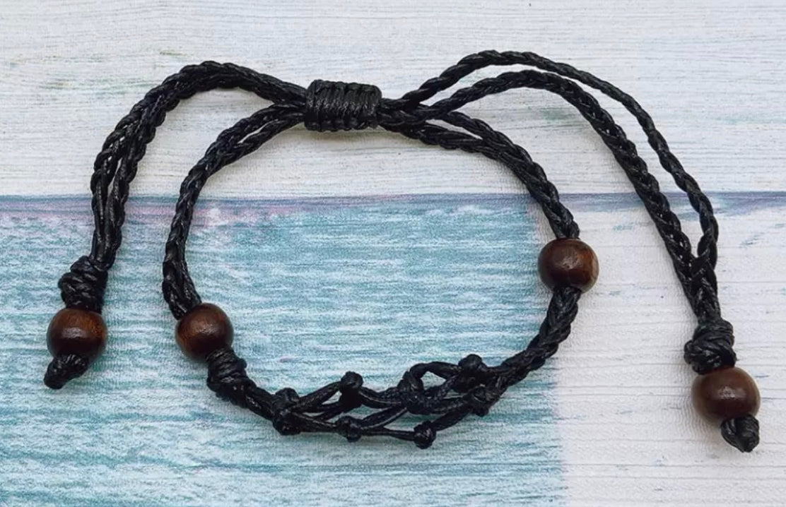 Macrame crystal net Bracelet or Anklet