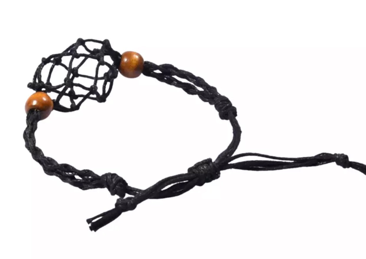 Macrame crystal net Bracelet or Anklet