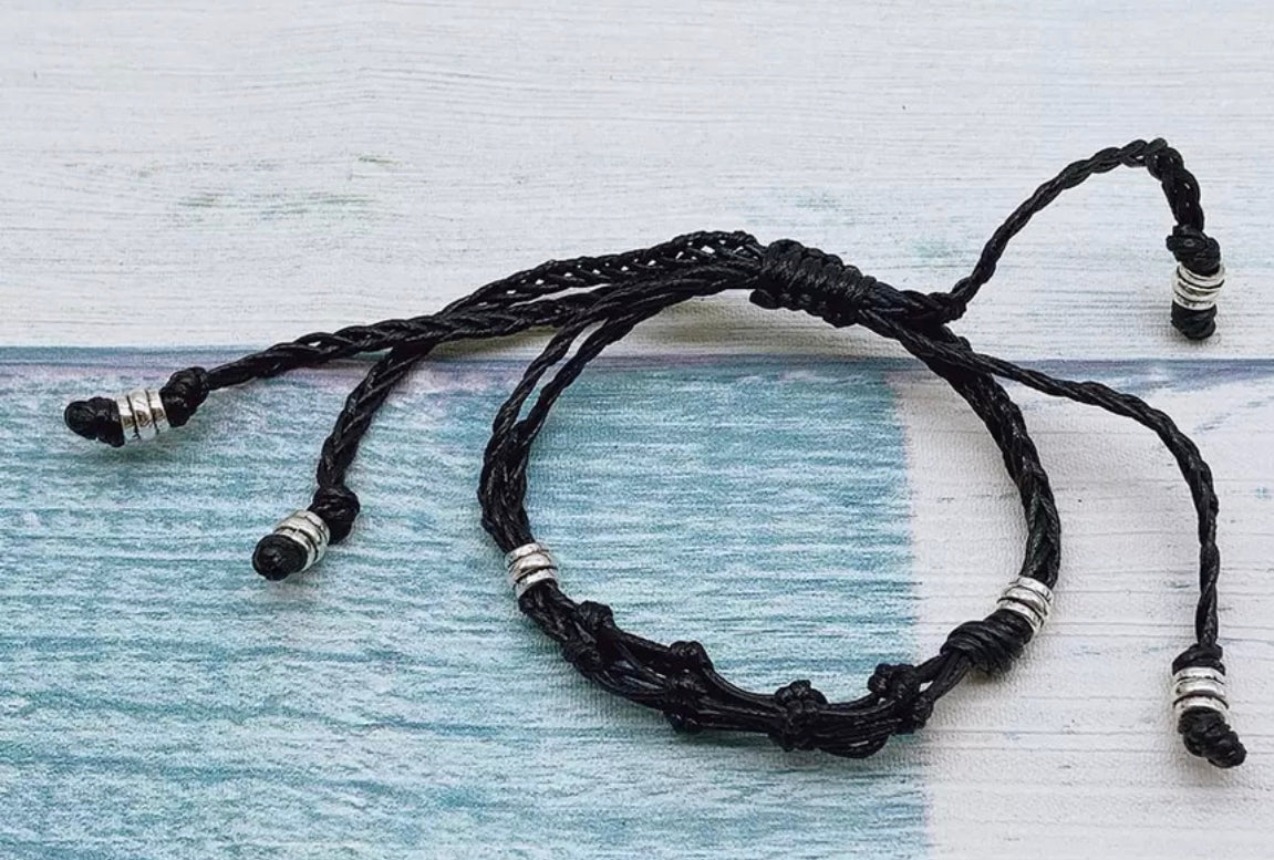 Macrame crystal net Bracelet or Anklet