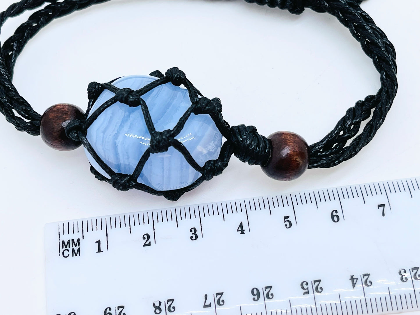 Macrame crystal net Bracelet or Anklet