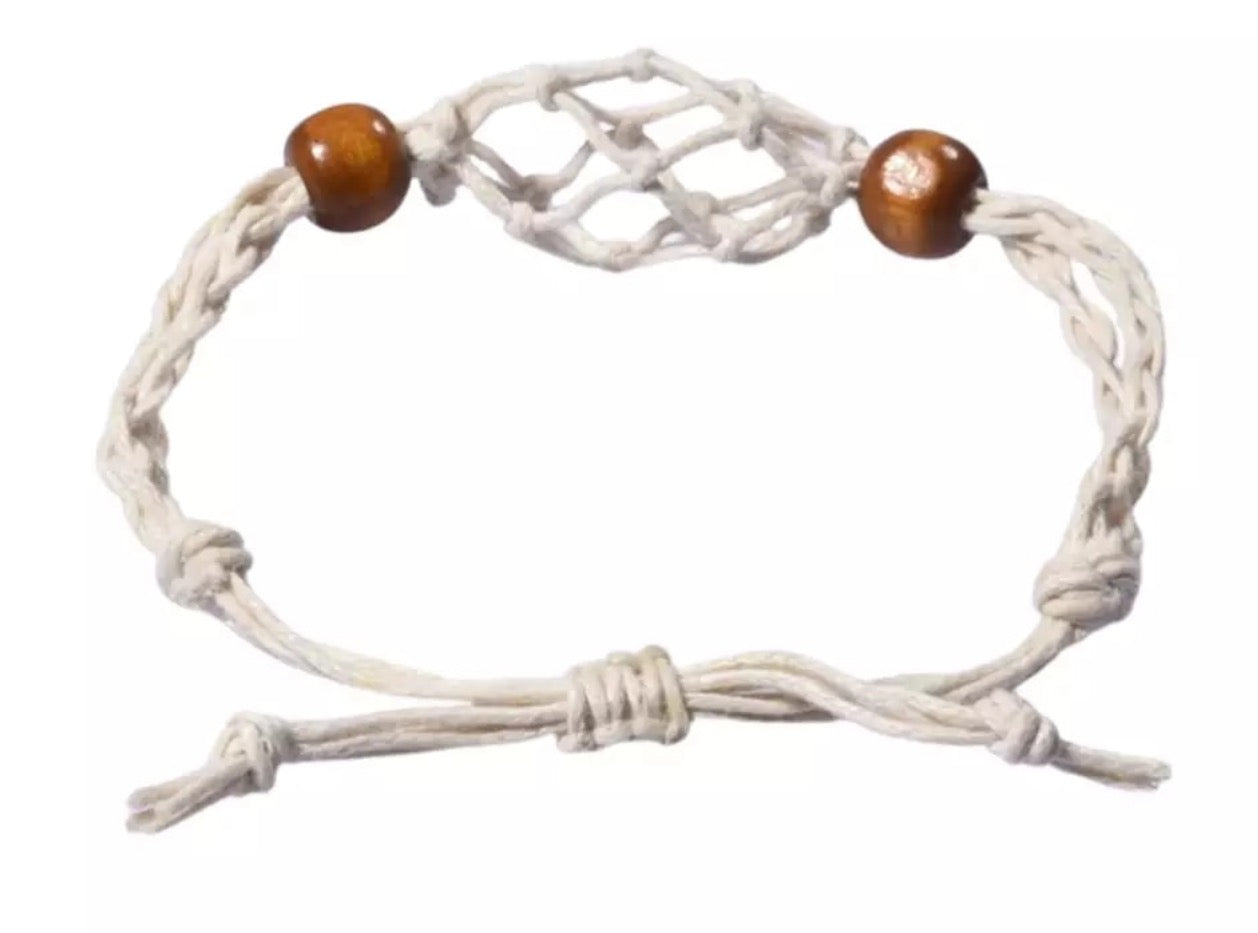 Macrame crystal net Bracelet or Anklet