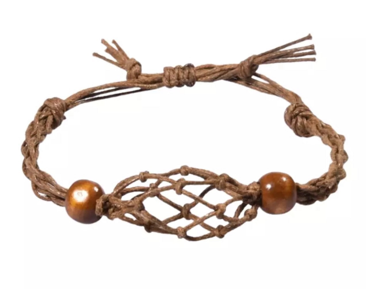 Macrame crystal net Bracelet or Anklet