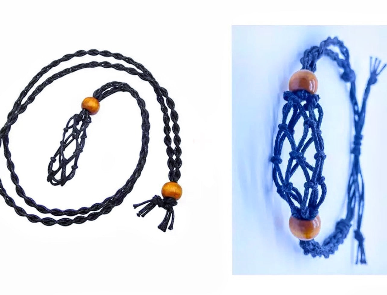 Macrame Net Necklace & Bracelet Set.