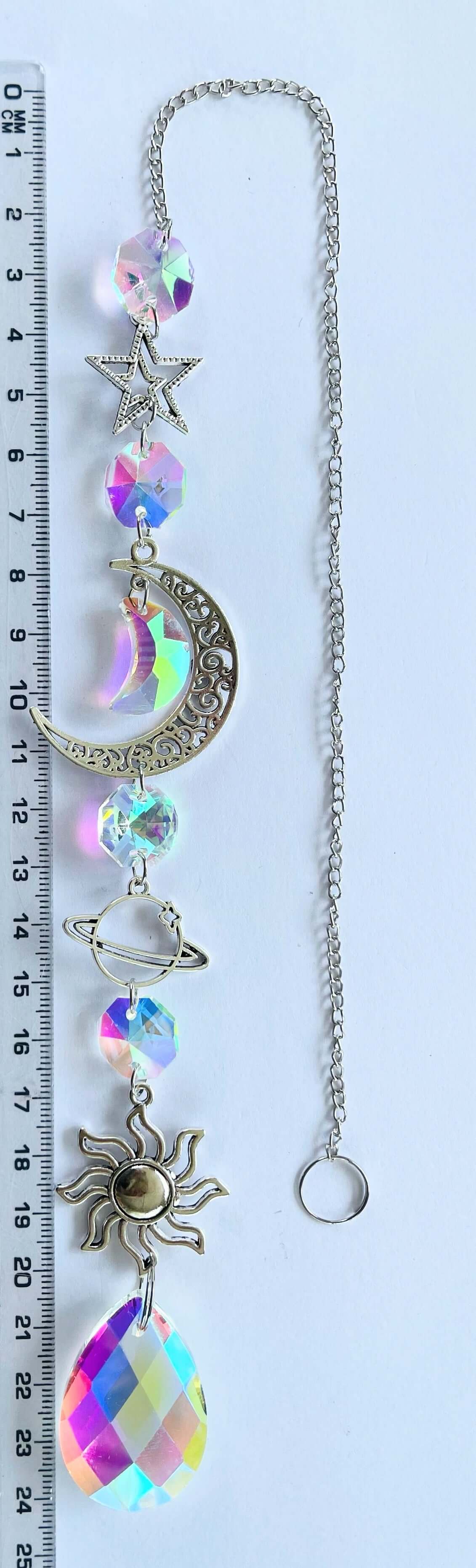 Iridescent Sun Moon & Stars Sun Catchers #1