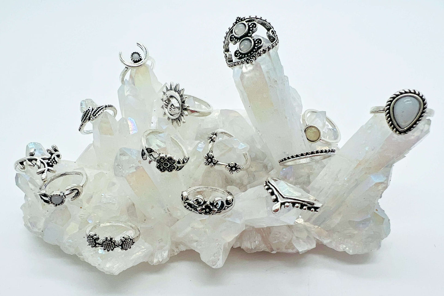 Ring Set Silver Colour SLW (14 Rings)