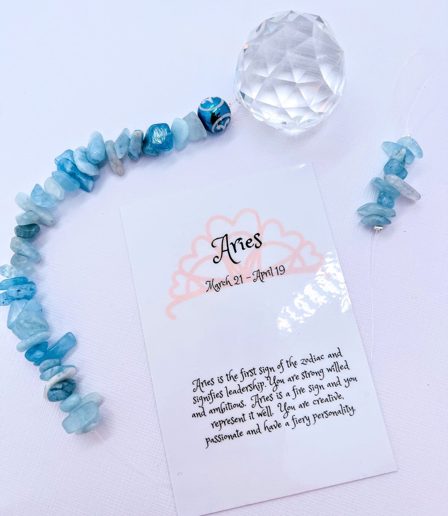 Zodiac Sun Catcher With Zodiac Bead.