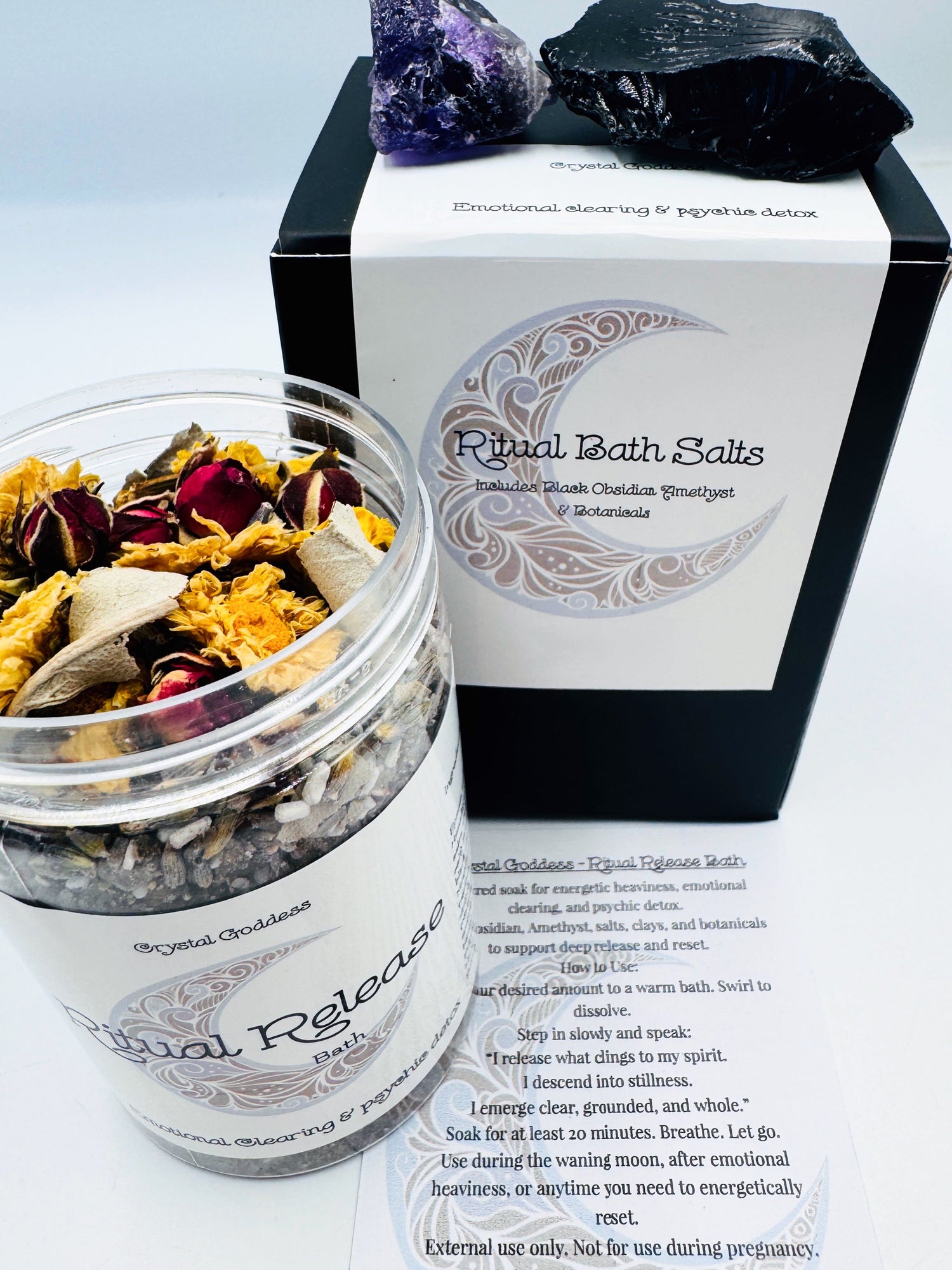 Collection of bath essentials beautifully presented on a white background