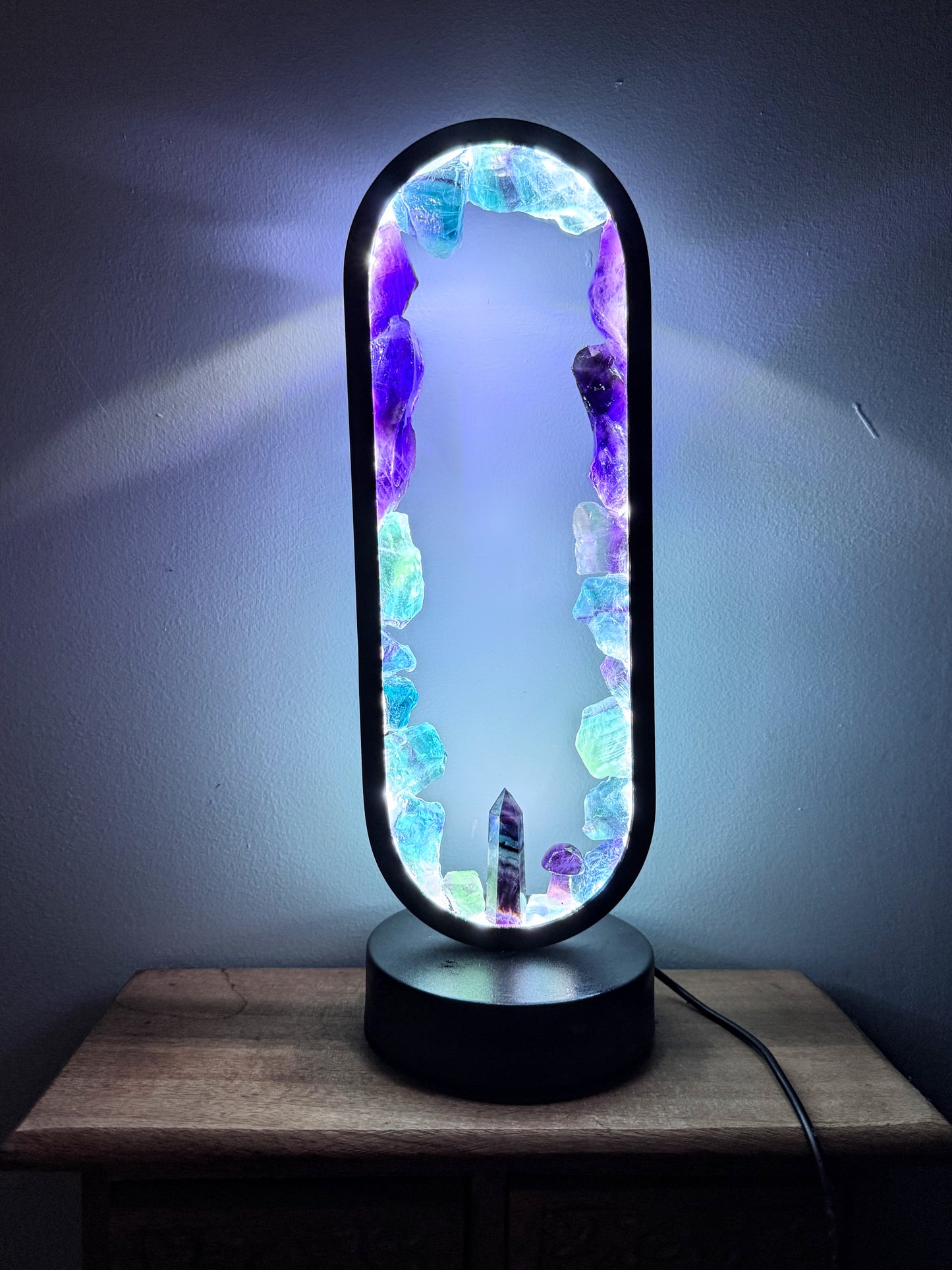 Fluorite  Lamp #1 ( resin coated)