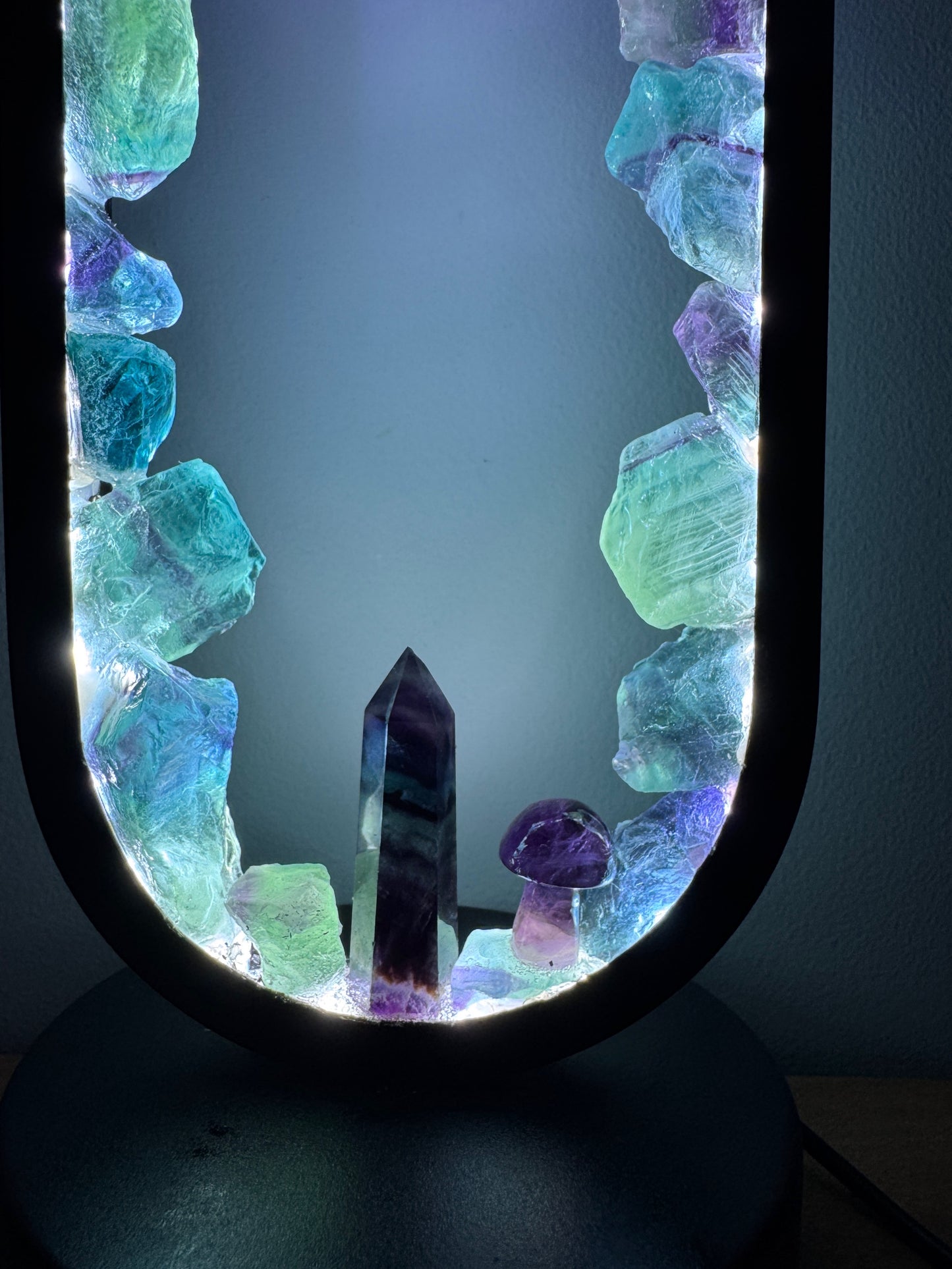 Fluorite  Lamp #1 ( resin coated)