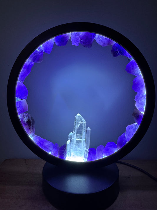 Crystal Portal Lamp “Lumerian Light.” (cool light)