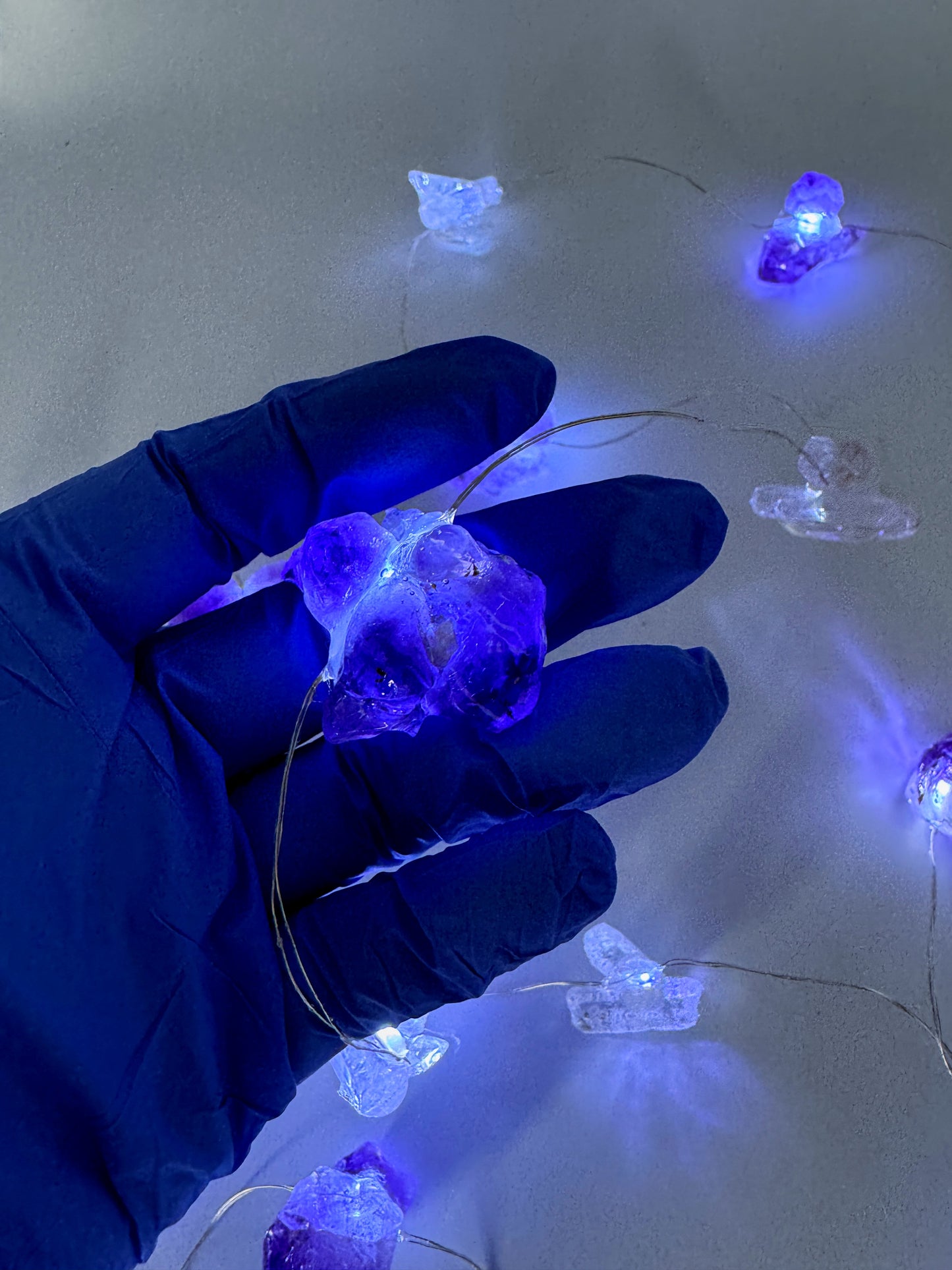 Crystal Fairy Lights Clear Quartz & Amethyst 3M