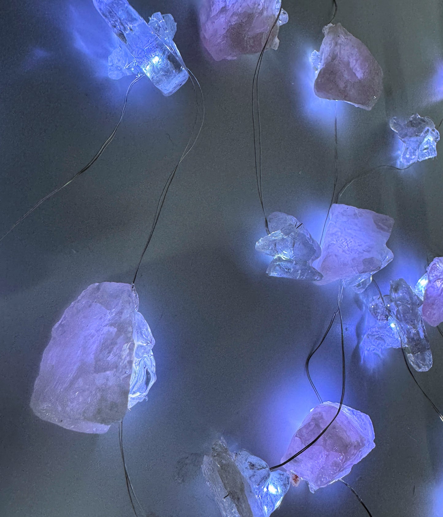 Crystal Fairy Lights Rose Quartz & Clear Quartz 3M