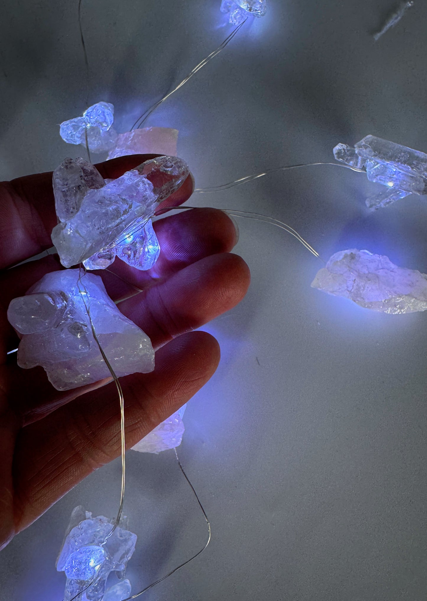 Crystal Fairy Lights Rose Quartz & Clear Quartz 3M